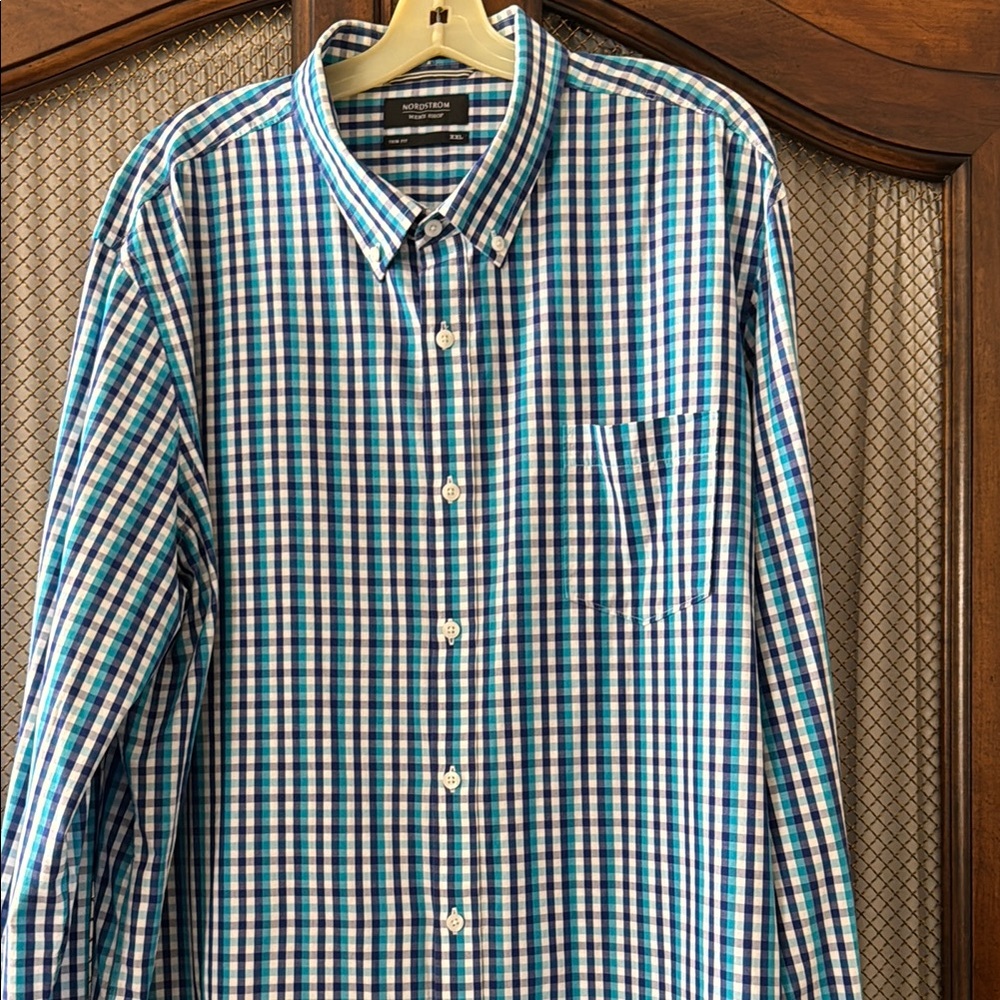 Men's Blue Checkered Shirt